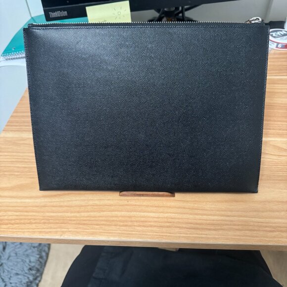 SAINT LAURENT Embossed Leather pouch - Picture 6 of 7